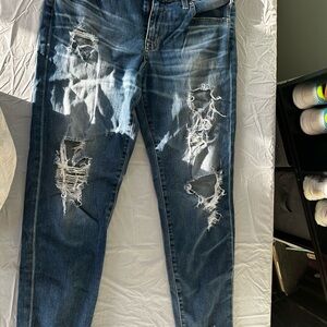 Big Star Women's Skinny Jeans - Distressed Blue